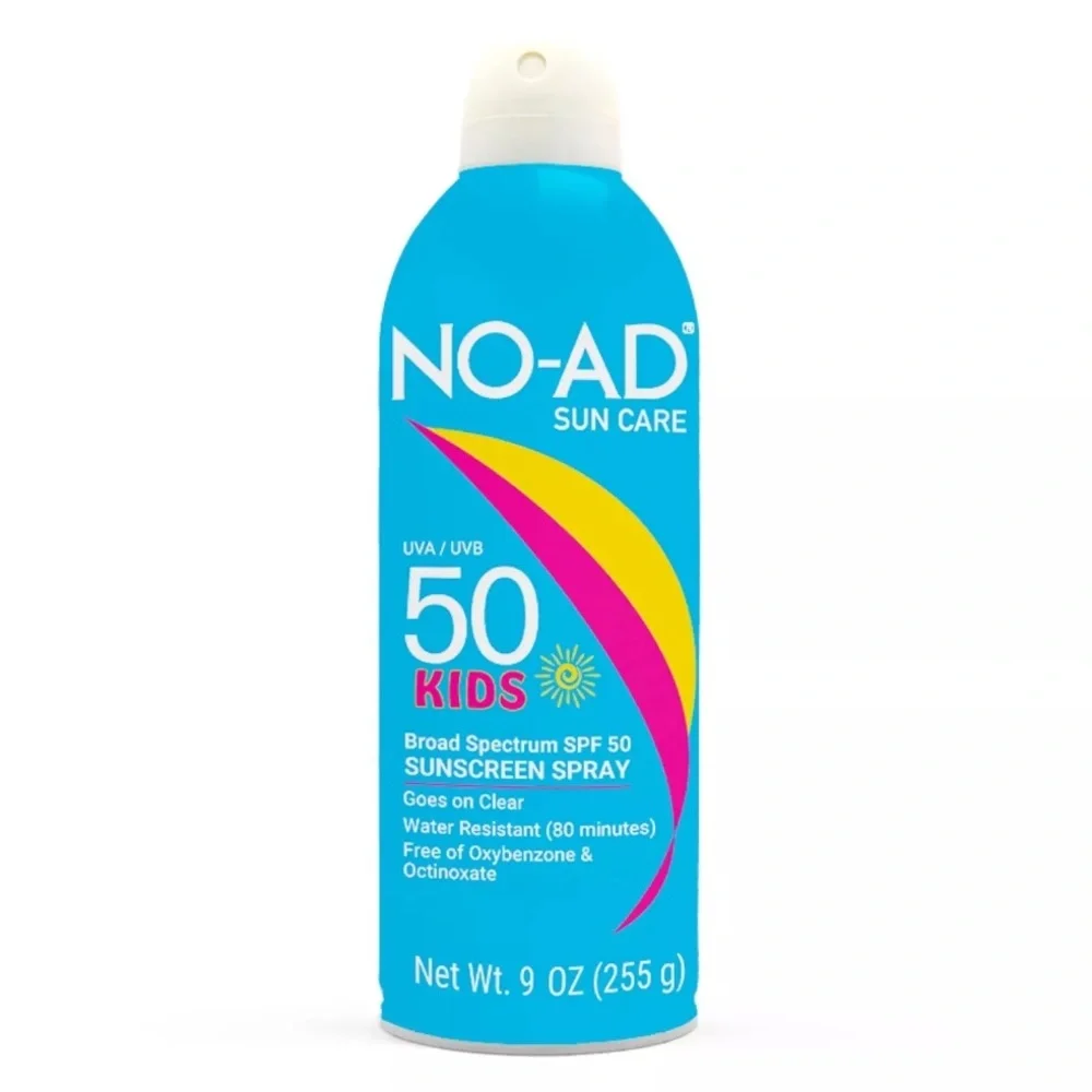 NO-AD Kids SPF 50 Sunscreen Continuous Spray Broad Spectrum 9oz Water Resistant